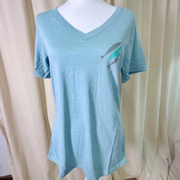 The CHOSEN NWT Blue Unisex V-Neck MED Graphic T-Shirt Christian Jesus - Picture 4 of 8